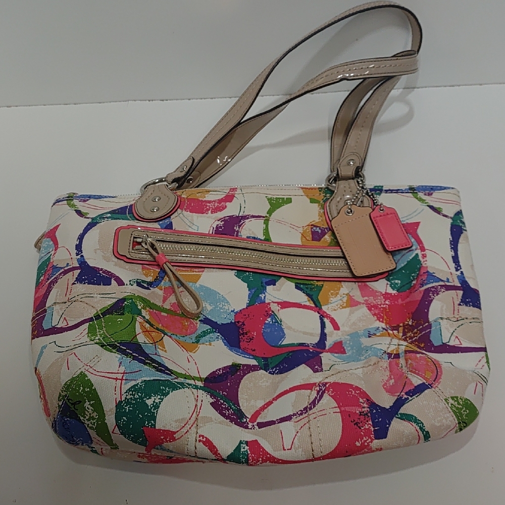 Coach Colorful Abstract Shoulder Bag